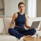 🔥 Letzter Tag! 50% Rabatt 2-teiliges Damen Casual Set 🤍 Ärmelloses Top + High-Waist Hose