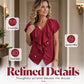 🔥 Letzter Tag! 50% Rabatt Damen V-Ausschnitt Rüschen Bluse 🍷 Elegant für Büro & Abend