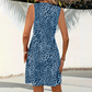 Damen Minikleid mit V-Ausschnitt und Leopardenmuster