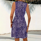 Damen Minikleid mit V-Ausschnitt und Leopardenmuster