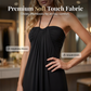 Neckholder Gerafftes Maxi-Kleid & Cardigan-Set
