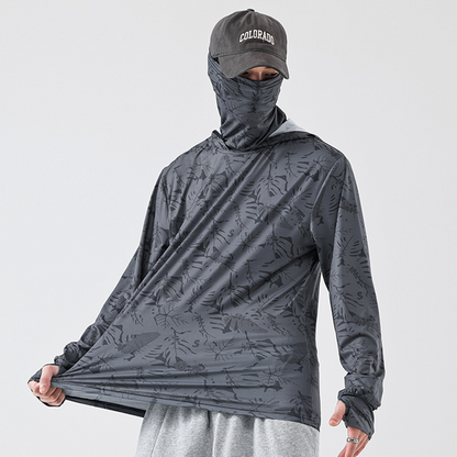 Herren UV-Schutz-Hoodie mit Gesichtsmaske
