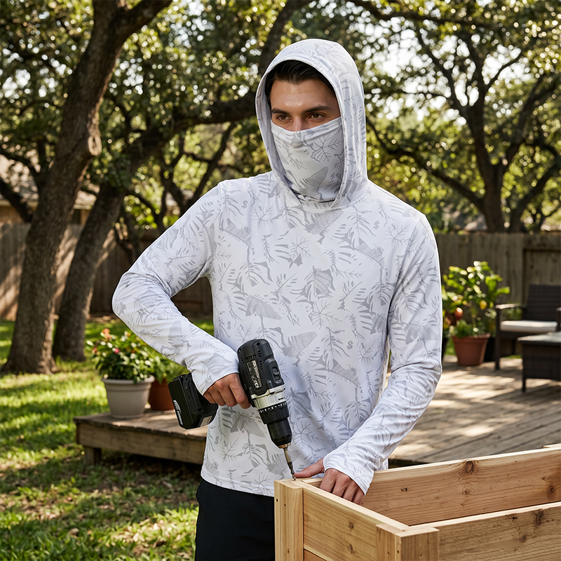 Herren UV-Schutz-Hoodie mit Gesichtsmaske