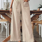 🔥 Letzter Tag! 50% Rabatt Damen Weite Crinkle Hose 🌿 Salbeigrün, luftig für Sommer & Alltag