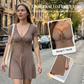 🔥 50 % RABATT FÜR BEGRENZTE ZEIT! 👗 Damen V-Ausschnitt Minikleid mit Brustkordel – Figurbetonter Bodycon-Schnitt, weicher Stoff für Dates, Partys & Sommerabende
