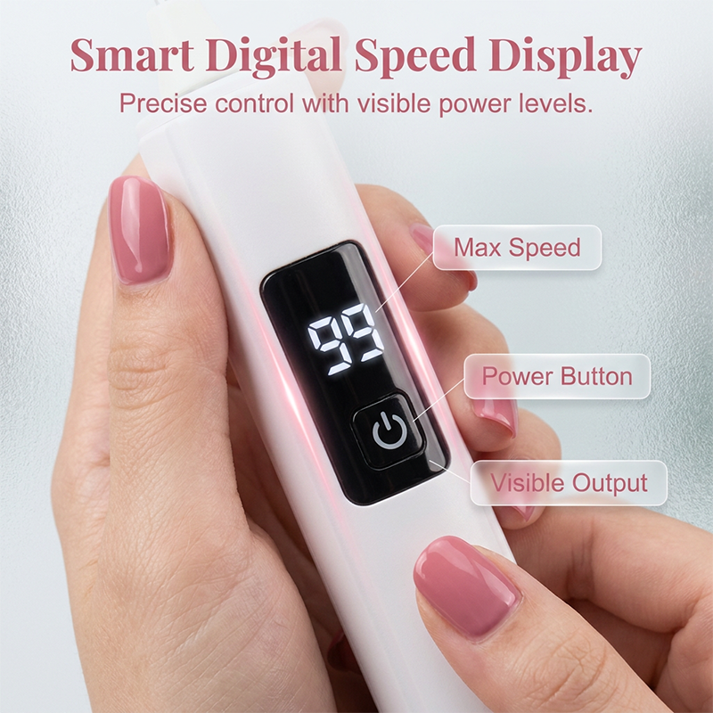 💎 NUR KURZE ZEIT 50% RABATT! ✨ Professionelles elektrisches Nagelfeilen-Set mit Digitaldisplay & 4 Aufsätzen – Kabellos, ergonomisch für Heim-Maniküre & Pediküre