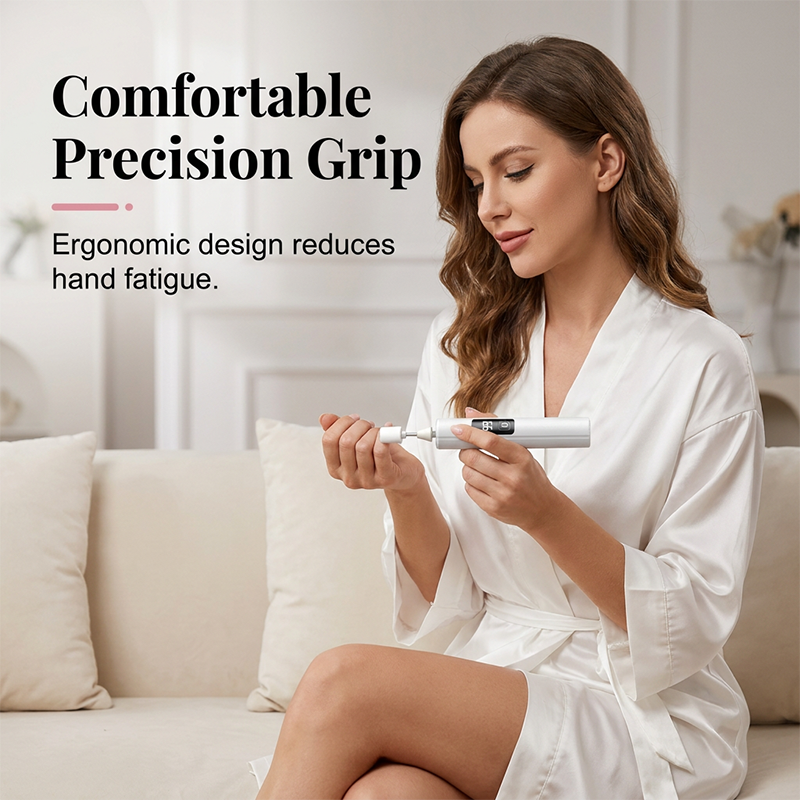 💎 NUR KURZE ZEIT 50% RABATT! ✨ Professionelles elektrisches Nagelfeilen-Set mit Digitaldisplay & 4 Aufsätzen – Kabellos, ergonomisch für Heim-Maniküre & Pediküre