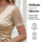 ✨ RABATT LÄUFT AB! 50% reduziert – Damen Satin Partykleid mit geraffter Taille, transparenten Perlenärmeln für Hochzeiten & Cocktailabende