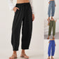 Damen Casual Weite Bein Hose mit Kordelzug