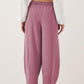 Damen Casual Weite Bein Hose mit Kordelzug