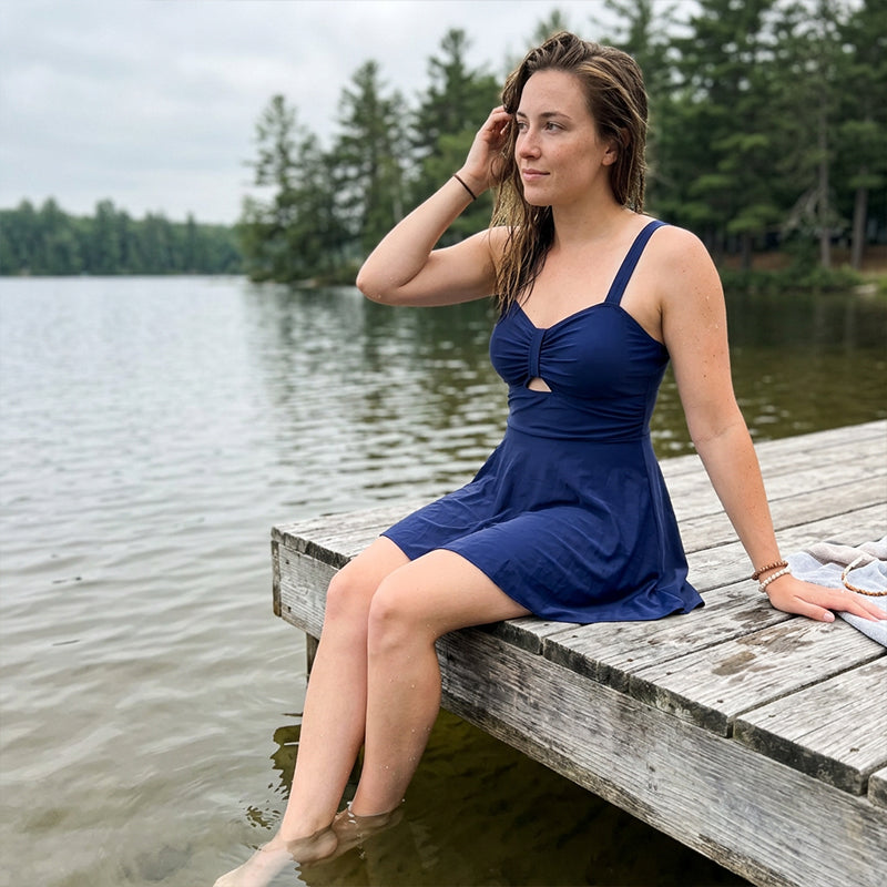 Women's Sexy Cutout A-Line Swimdress