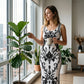 👗 50% Rabatt: Damen Maxikleid mit Blumenmuster | Premium Stoff & figurbetont für Urlaub & Anlässe ✨