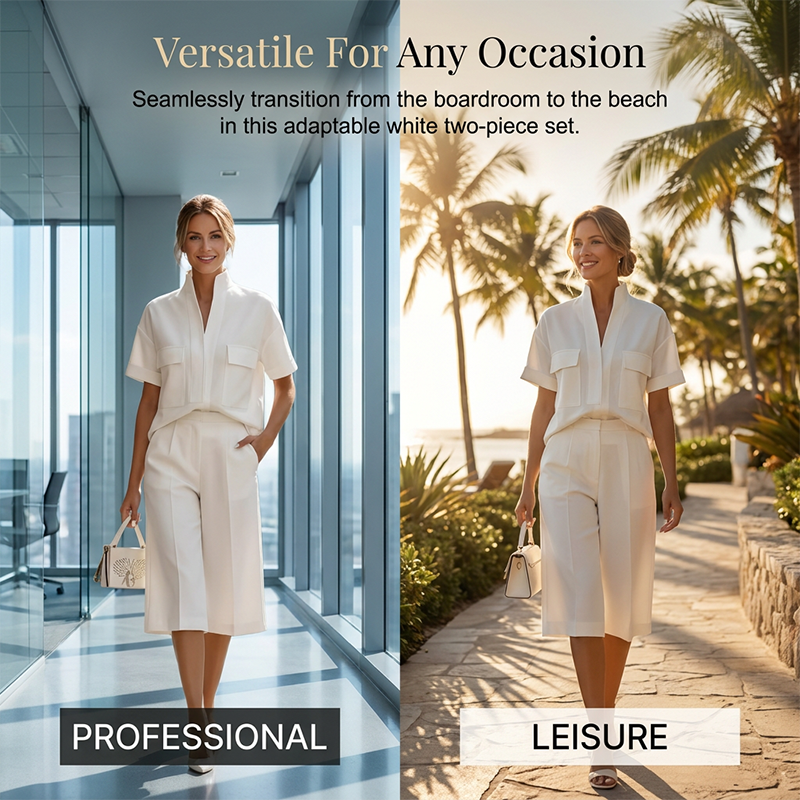 ✈️Kostenloser Versand🏙️ 50 % RABATT FÜR BEGRENZTE ZEIT! 👗 Damen Zweiteiler-Outfit – Lockerer Schnitt, edler Fall, vielseitig für Büro & Alltag 🤍