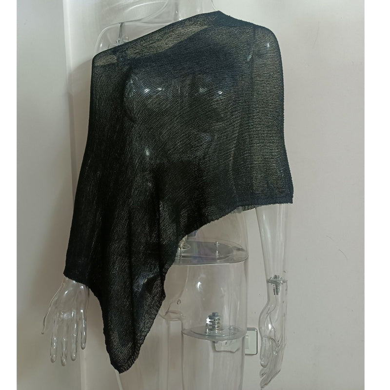 🔥Only £14.99 Last Day Promotion!🎁Women's Hollow Out Knit Shawl Poncho