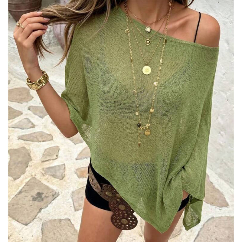 🔥Only £14.99 Last Day Promotion!🎁Women's Hollow Out Knit Shawl Poncho
