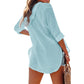 🔥 50% RABATT | Damen Oversize Kapuzenbluse 🩱 Luftig lässig mit Kängurutasche für Strand & Alltag