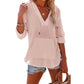🔥 50% RABATT | Damen Oversize Kapuzenbluse 🩱 Luftig lässig mit Kängurutasche für Strand & Alltag