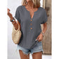Women's V-Neck Short Sleeve Casual Top