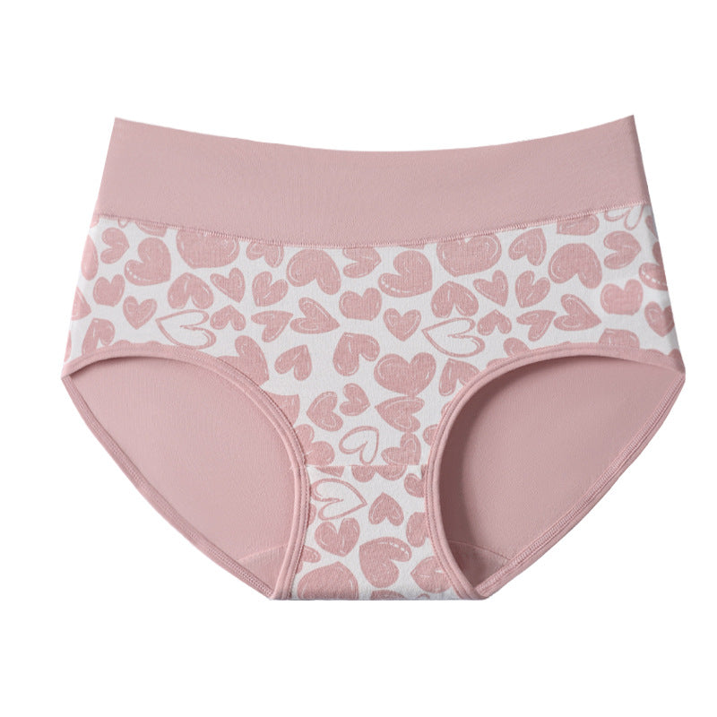 Damen Hochbund-Slip mit Herzprint