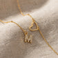 💛 50 % RABATT FÜR BEGRENZTE ZEIT! ✨ Damen Elegante Halskette mit Herz & Buchstabenanhänger – Individueller Initial-Schmuck, zartes Design für Alltag & Geschenk