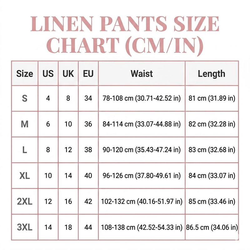 Damen Uni Kordelzug Baumwoll-Leinen Caprihose