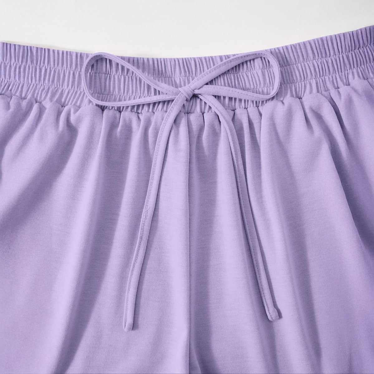 ✈️Kostenloser Versand💜 NUR KURZE ZEIT 50 % RABATT! 👖 Damen Lounge Zweiteiler – Oversize Kurzarm Top + Shorts mit Kordelbund, tiefe Taschen, super weich für Zuhause & Alltag