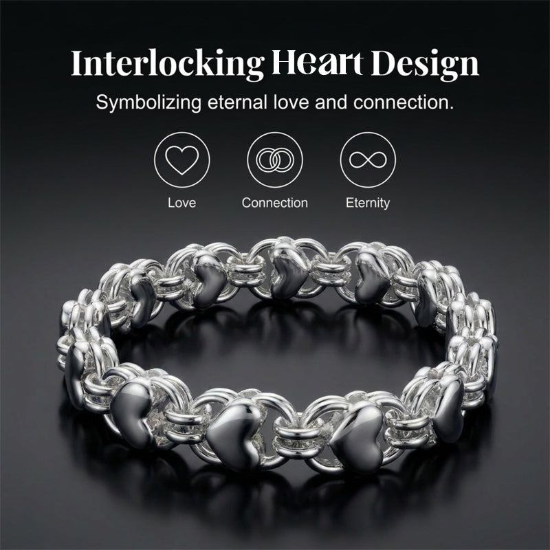 💫 50 % RABATT AKTUELL GÜLTIG! ✨ Filigranes Herz Charm Armband aus Silberton – Vielseitig kombinierbar für Alltag, Feiern & romantische Geschenke