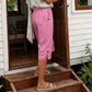 🌿 50 % RABATT FÜR BEGRENZTE ZEIT! 👖 Damen Leinenmix Caprihose mit Gummibund – Luftig atmungsaktiv, Seitentaschen & Knopfdetaill am Saum für Sommer, Urlaub & Alltag