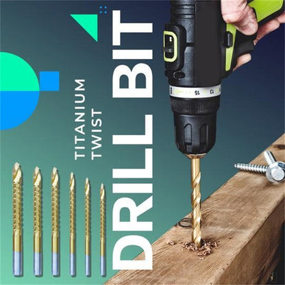 🔥 50% RABATT FÜR BEGRENZTE ZEIT! ⚙️ 6er Set Titan-beschichtete HSS Zackenbohrer – Verschleißfest, schnelles Bohren in Holz, Kunststoff & Weichmetall