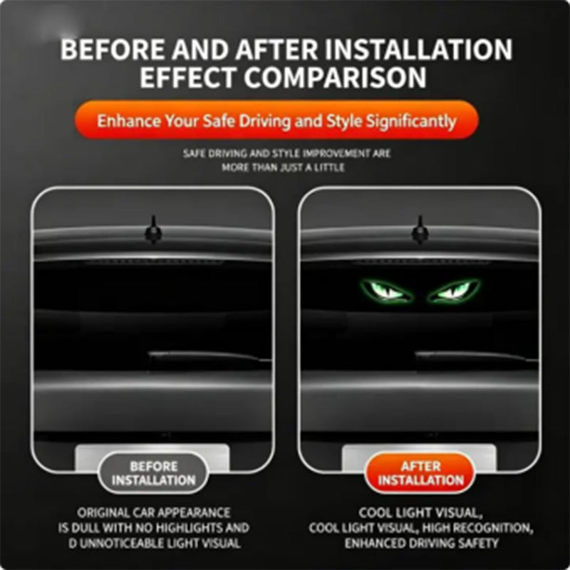 🔥 50 % RABATT FÜR BEGRENZTE ZEIT! 🚗 Solar LED Warnleuchte mit Teufelsaugen-Design – Doppelaufladung Solar + Type-C, Saugbefestigung, Bewegungssensor für Park- & Pannensicherheit
