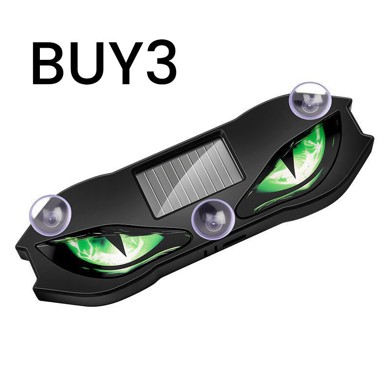 🔥 50 % RABATT FÜR BEGRENZTE ZEIT! 🚗 Solar LED Warnleuchte mit Teufelsaugen-Design – Doppelaufladung Solar + Type-C, Saugbefestigung, Bewegungssensor für Park- & Pannensicherheit