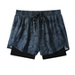 Herren Doppellagige Schnelltrocknende Badehose