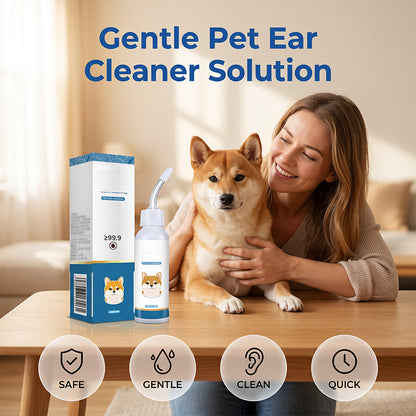 🐶 LIMITIERTER 50% RABATT! Sanfte Tierohrreiniger-Lösung für Hunde & Katzen – Sicher, schnell reinigend mit flexibler Silikonspitze