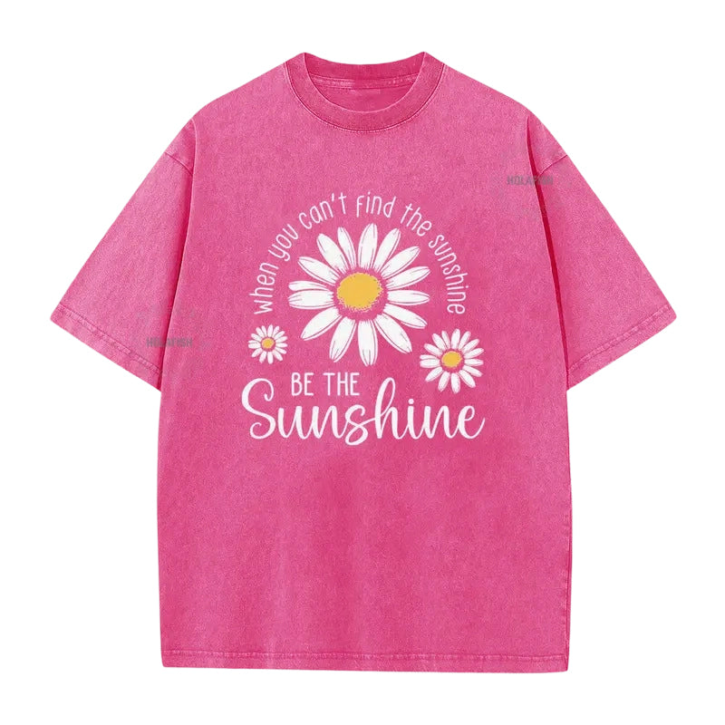 👕 LIMITIERTER 50% RABATT! Unisex Vintage-Wash T-Shirt mit Gänseblümchen-Print – Lockerer Schnitt, weicher Stoff für den Sommer