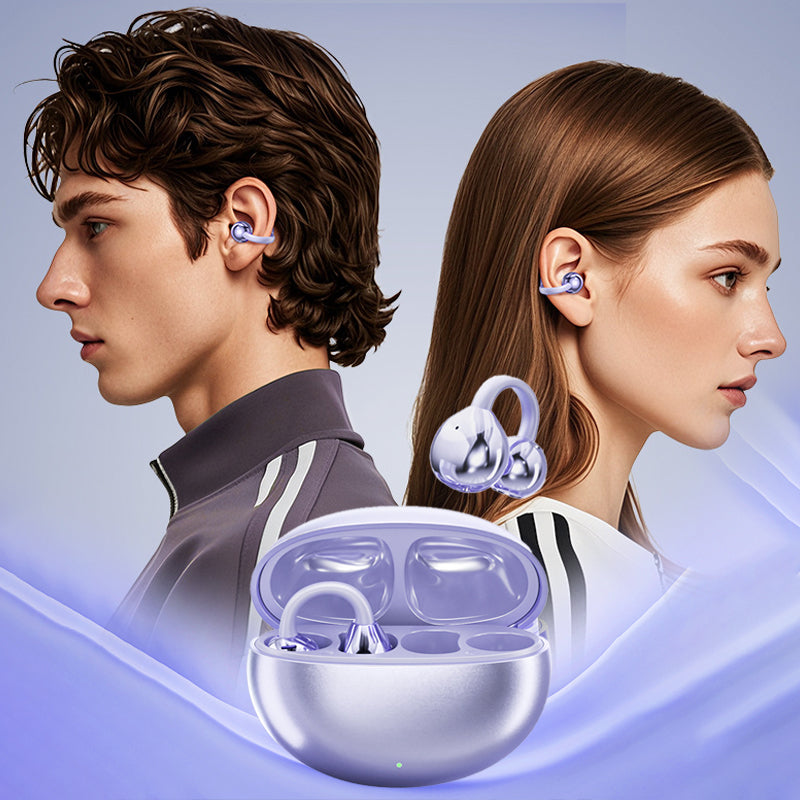 🎧 LIMITIERTER 50% RABATT! Open-Ear Clip-On Bluetooth 5.4 Ohrhörer mit KI-Übersetzung – Kabelloser Stereoklang, schweißfest für Sport, Alltag & Reisen