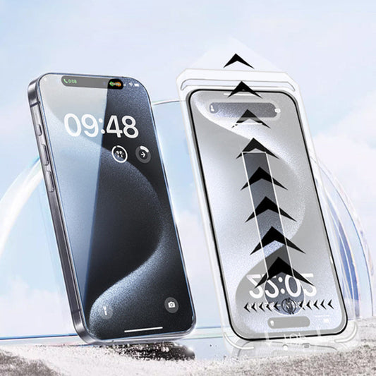 📱4K HD/Anti-Peeping Displayschutzfolie aus gehärtetem Glas mit automatischer Staubentfernung für die Iphone17-11 Serie