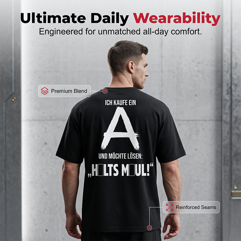 👕 LIMITIERTER 50% RABATT! Herren Urban Streetwear T-Shirt mit witzigem Rücken-Grafikprint – Weicher atmungsaktiver Stoff, Oversized Schnitt für Alltag & Sommer