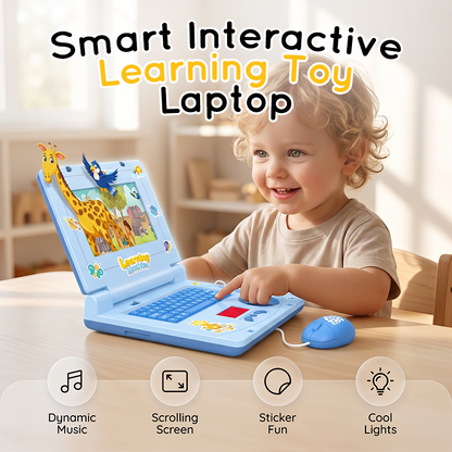 💻 LIMITIERTER 50% RABATT! Interaktiver Kinder Lernspielzeug-Laptop mit Maus – Bewegender Bildschirm, Lichter & Musik, fördert Feinmotorik und frühes Lernen für Kleinkinder