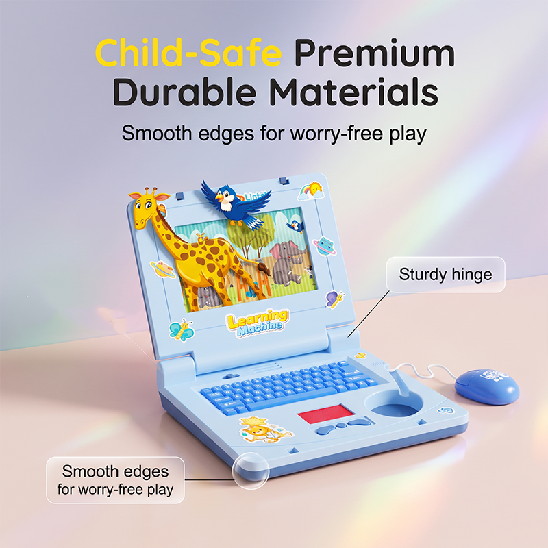 💻 LIMITIERTER 50% RABATT! Interaktiver Kinder Lernspielzeug-Laptop mit Maus – Bewegender Bildschirm, Lichter & Musik, fördert Feinmotorik und frühes Lernen für Kleinkinder
