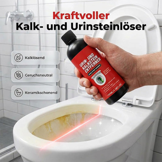 Urinsteinentferner EXTRA STARK -  entfernt mühelos hartnäckigen Urin- & Kalkstein - Profi WC-Reiniger - biologisch abbaubar - Urinsteinlöser Made in Germany