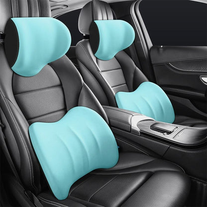Ergonomisches Auto-Kopfstützkissen & Lendenwirbelkissen