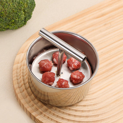 🔪 Fleischbällchenformer aus Edelstahl – 6/12 Löcher, perfekt geformte Bällchen in Sekunden 🍖✨