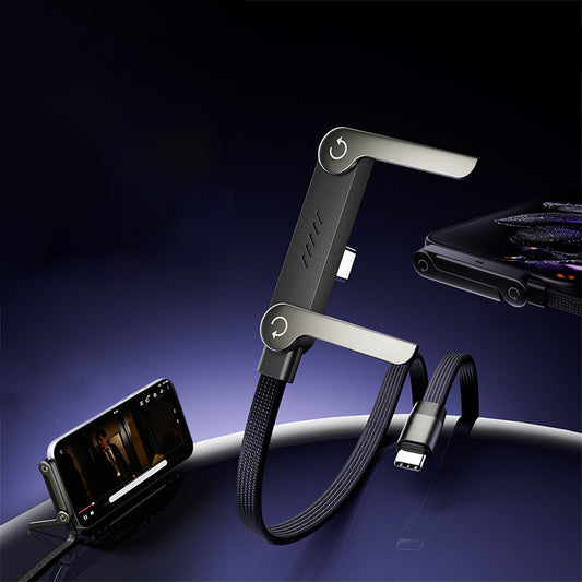 🔌 240W Schnellladekabel mit integriertem Handy-Ständer – laden & streamen gleichzeitig – 1,5m, für USB-C & Lightning ⚡📱