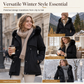 ❄️Siste uke spesialpris! 🧥Dame vinterparka med kunstpåls og vattering