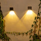 💡🔲 Quadratische Solar-Ambiente-Wandleuchte mit zwei Lichtfarbmodi – modernes Design & kabellose Freiheit! ✨