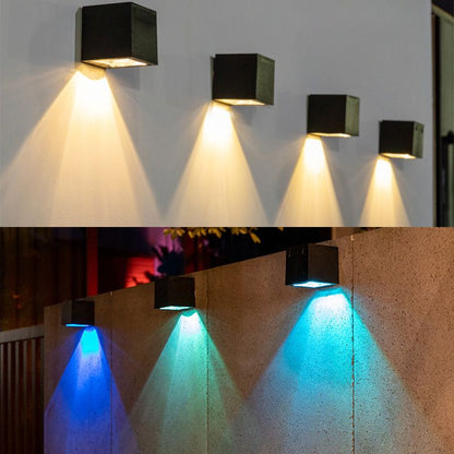 💡🔲 Quadratische Solar-Ambiente-Wandleuchte mit zwei Lichtfarbmodi – modernes Design & kabellose Freiheit! ✨