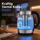📢📢37 % RABATT !! ⏰2L stor kapasitet elektrisk glasskoker med automatisk avstengning og overopphetingsbeskyttelse