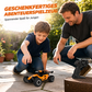 🏎️ Rask 4WD offroad RC-bil – store dekk, støtdemping, LED-lys. Perfekt for tøft terreng og nattkjøring! ✨🌙