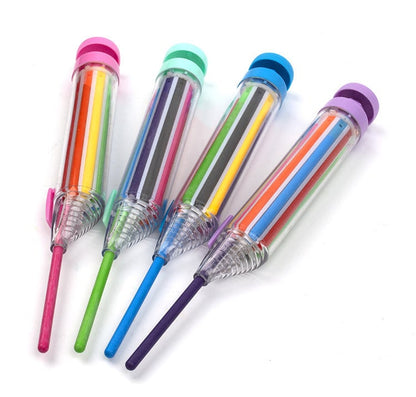 🌈 8‑i‑1 fargestift – åtte utskiftbare farger i én kompakt kropp. Perfekt til skole, reiser og kreativ lek! ✨🎒