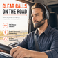 Trådløst Bluetooth-headset for kundeservice og lastebilsjåfører med ENC støyreduksjon og automatisk sammenkobling